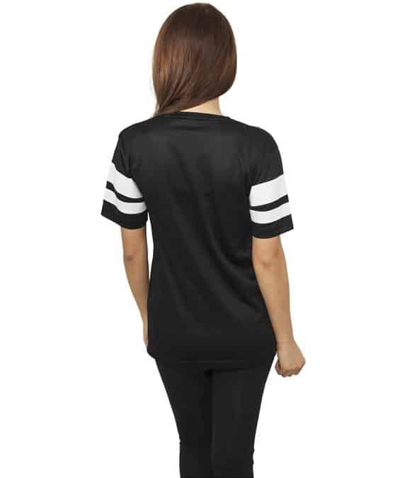 Ladies Stripe Mesh Tee black 2